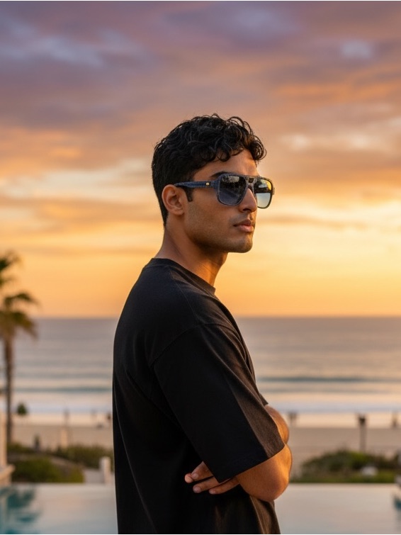 Kids Dolce & Gabbana Navy Blue Gradient Shield Sunglasses